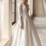 Beautiful White Satin Dress 8211 Perfect for Weddings 038 Formal Events - Modern High-Quality Elegant