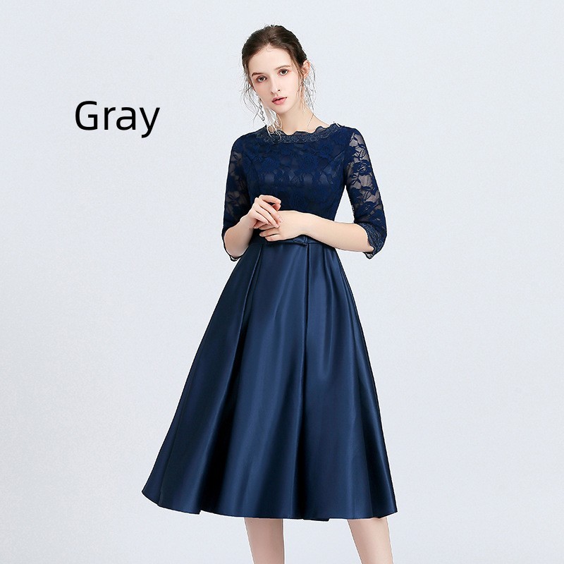 Beautiful Navy Blue Mid Length Dress 8211 Perfect for Casual 038 Evening Events - Sleek Premium High-Quality