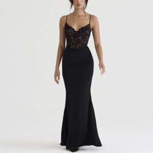 Beautiful Black Fish Tail Dress 8211 Perfect for Formal Events 038 Glamorous Evenings - Modern Chic Classic