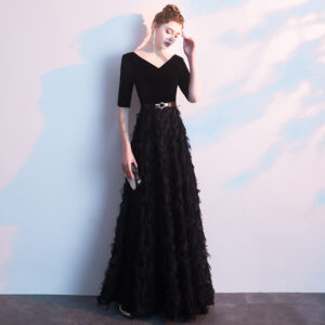 Beautiful Black Evening Dress 8211 Perfect for Parties 038 Special Events - Refined Stunning Sleek