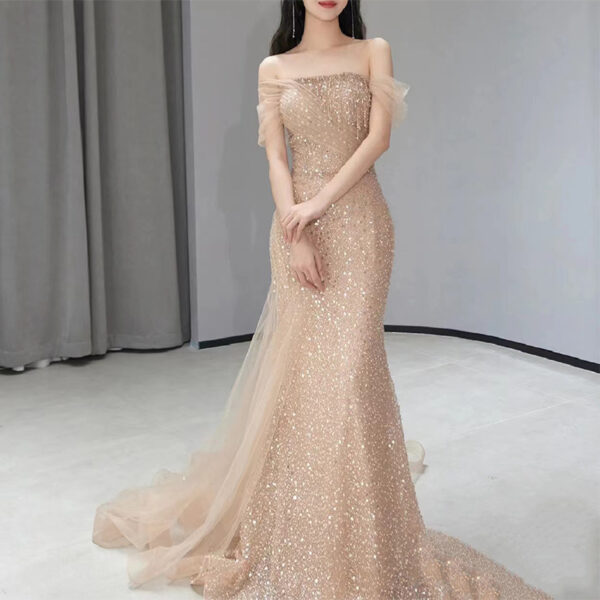 Beautiful Champagne Prom Dress