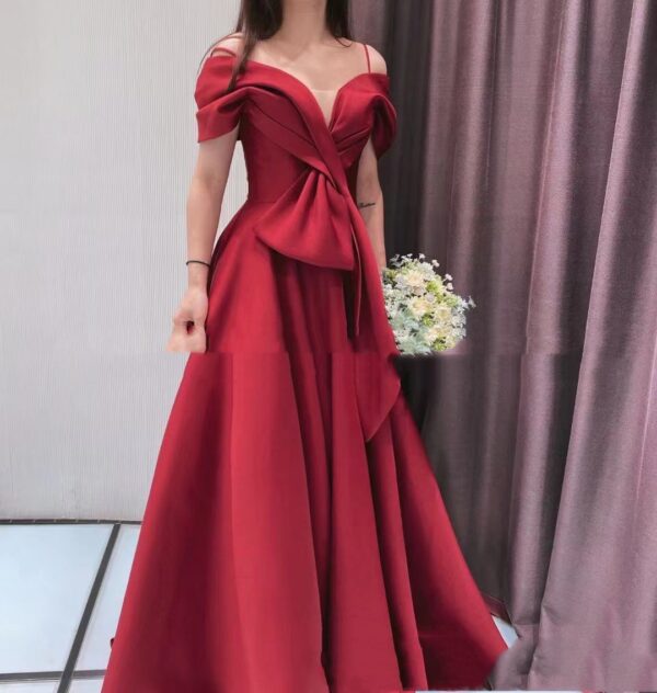 Beautiful Red Off the Shoulder Dress