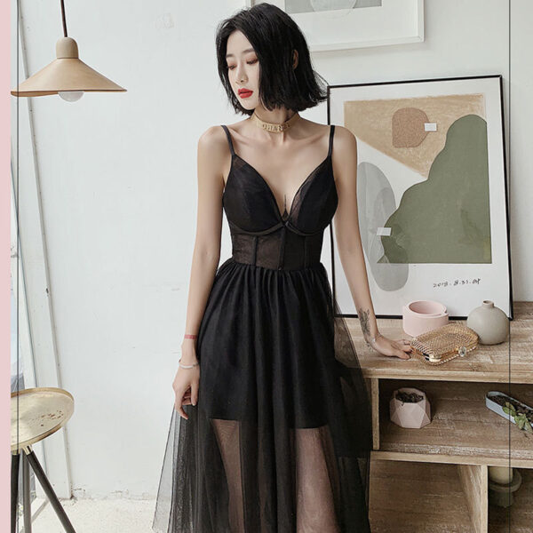 V Neck Evening Dress